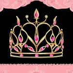 golden tiara with pink jewels image